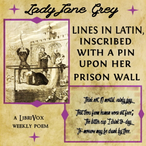 Audiobook Lines in Latin, inscribed with a pin upon her prison wall.
